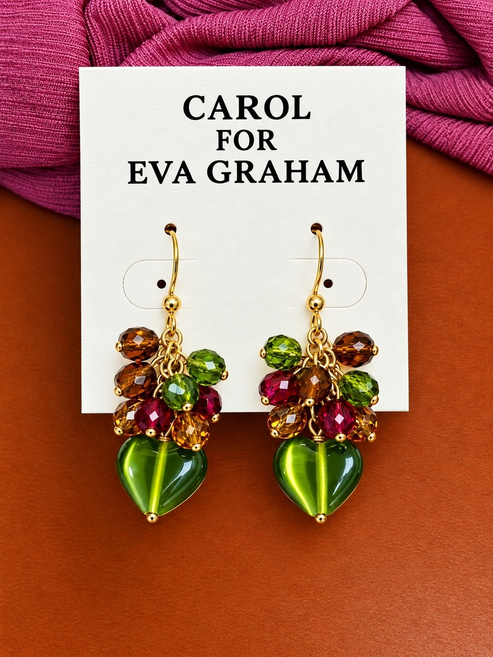 vintage cluster dangle earrings